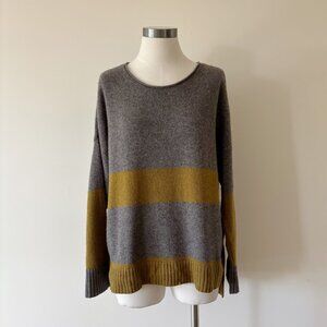 Eileen Fisher wool sweater yak sweater striped